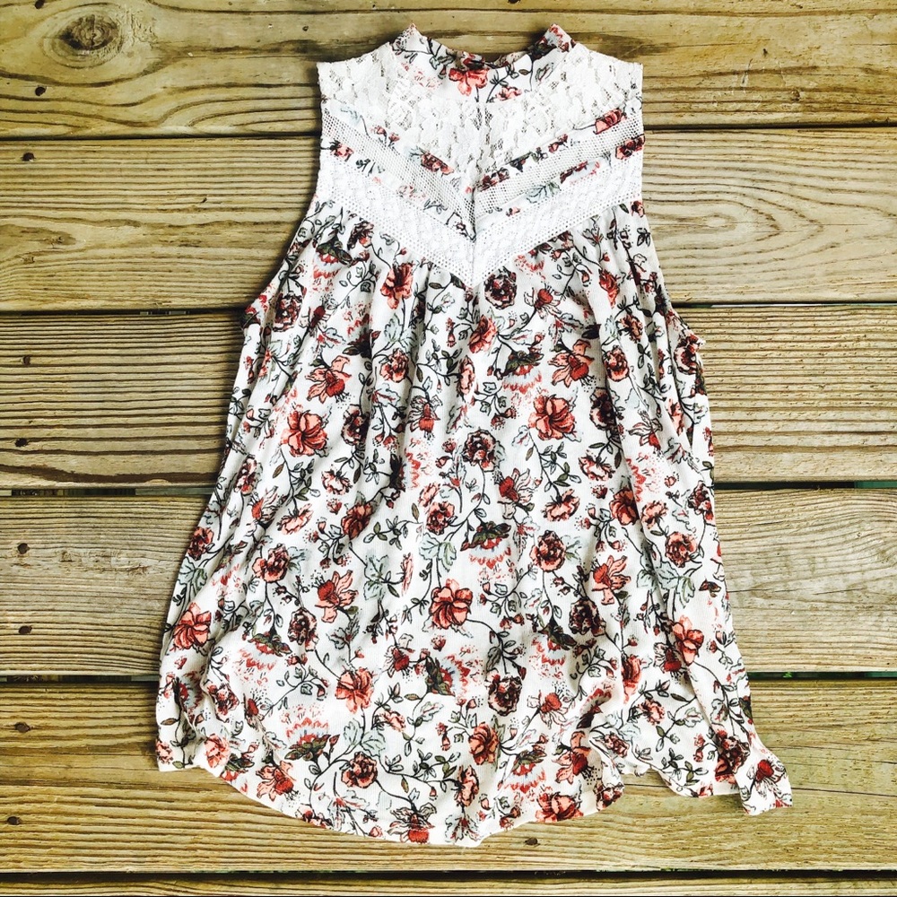 Floral and Lace Top